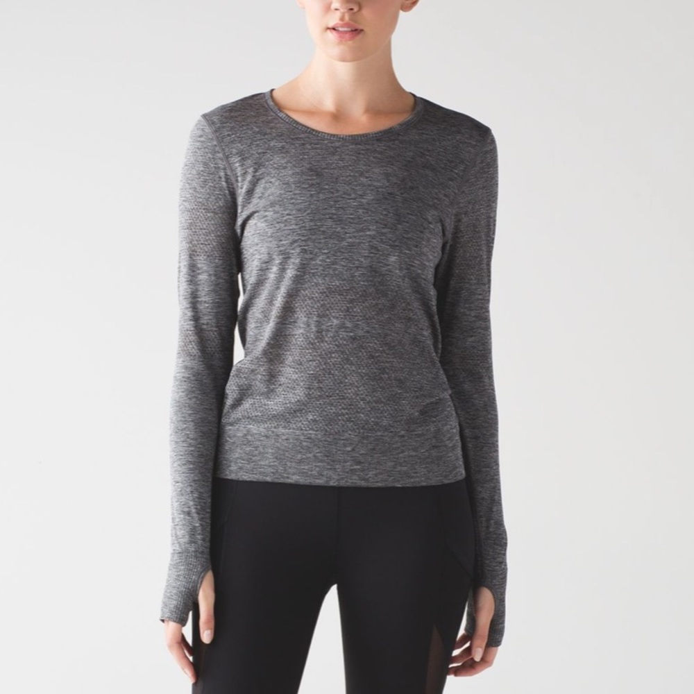 Lululemon Breeze By Long Sleeve II Heathered Gray Size‎ 6